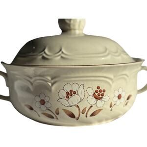 Cumberland Stoneware Mayblossom Covered Casserole Dish Vintage Japan